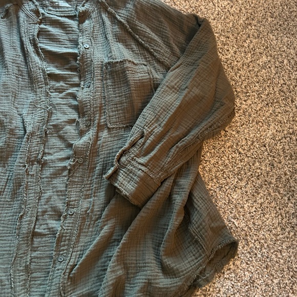 Aerie | Green Pool To Party 100% Cotton Gauzy Matching Set M/XL - Picture 6 of 8